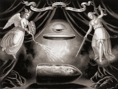 De kogel die Lincoln doodde (gravure) door Unknown artist