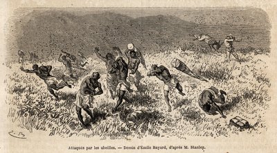 De karavaan van dragers van Henry Morton Stanley