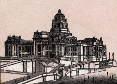 Het gerechtsgebouw in Brussel in België in 