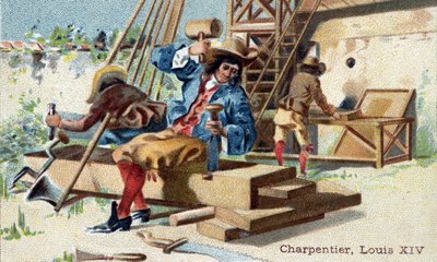 Het ambacht van timmerman aan het begin van de 18e eeuw. door Unknown artist