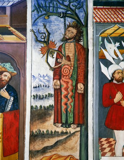 De dood van Judas, Leven van Christus (15e eeuw), fresco
