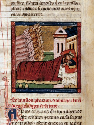 De droom van Farao, koning van Egypte: de visie van de zeven magere koeien en de zeven vette koeien door Unknown artist