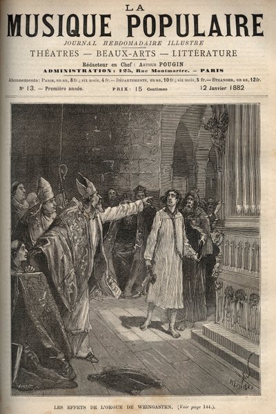De effecten van het orgel van Weingasten, weergave van de legende van 