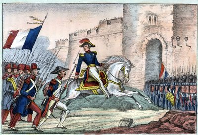 De intocht van het Franse leger in Algiers op 5 juli door Unknown artist