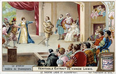 Het eerste theater van Shakespeare in de 16e eeuw - chromo., eind 19e eeuw door Unknown artist