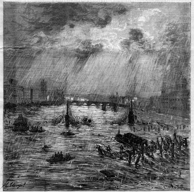 De grote overstroming van Toulouse op 23 juni door Unknown artist