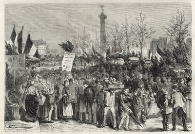De hammarkt op Boulevard Bourdon in Parijs (Place de la Bastille) - 1868 door Unknown artist