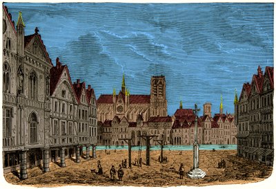 Het huis met de pilaren of huis van de Dauphin, voormalig en eerste stadshotel van Parijs in de Middeleeuwen door Unknown artist