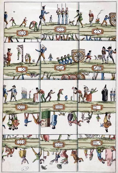 De geïllustreerde dominokaart - Arts Déco, n.d. door Unknown artist