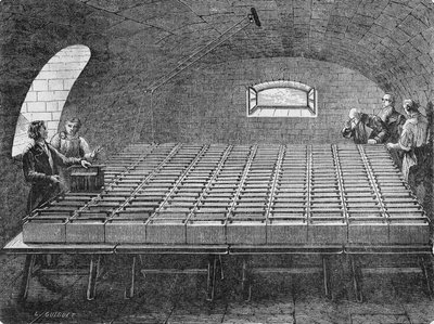 De grote stapel van Hyde Wollaston gebouwd voor Humphry Davy in 1807. In 