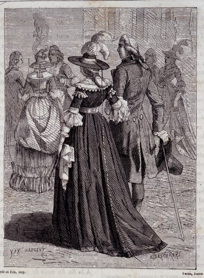 De bliksemhoed van de dames van Parijs in 1778 - in 