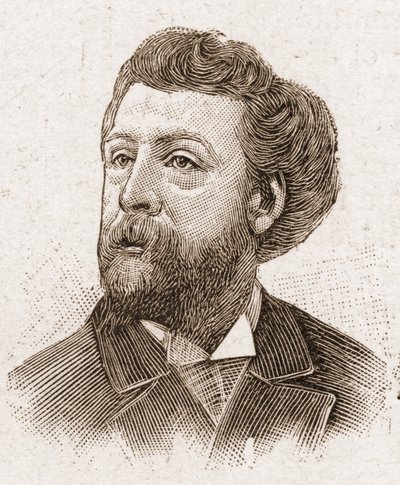 De leden van de Academie Francaise in 1895: portret van Edouard Pailleron (1834-1899), Franse dichter en toneelschrijver. door Unknown artist