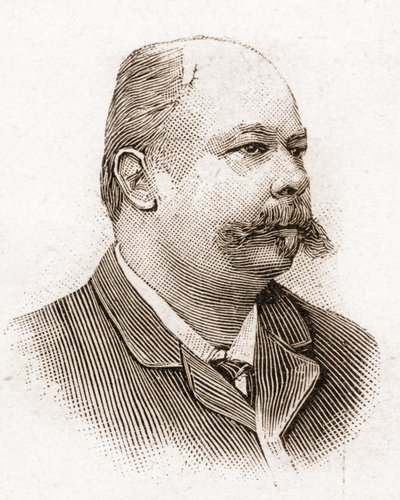De leden van de Académie Française in 1895: portret van Henri Meilhac (1831-1897), Franse toneelschrijver. door Unknown artist