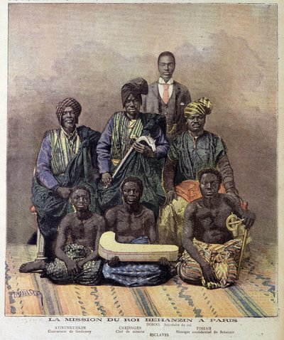 De missie van koning Behanzin van Dahomey (hedendaags Benin) in Parijs - in 