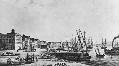 De kades van Bordeaux in 1833 door Unknown artist