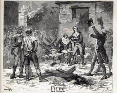 De scheerkom van Lille. Een episode uit het Beleg van Lille in 1792 tijdens de Franse Revolutionaire Oorlogen. door Unknown artist