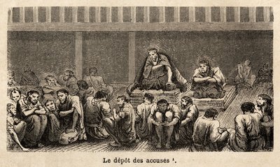 De stadia van gerechtigheid: het depot van de aanklachten door Unknown artist