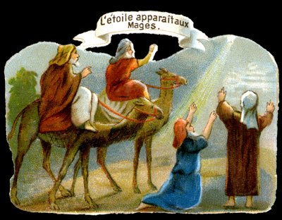 De ster die aan de wijzen verschijnt om hen naar Christus te leiden door Unknown artist