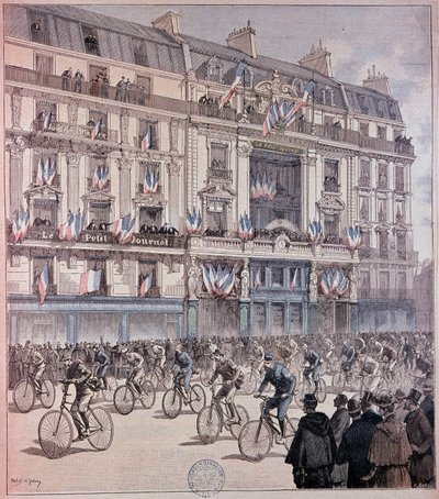 De start van de Parijs-Brest race - in 