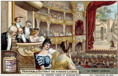 Het theater in de 19e eeuw door Unknown artist