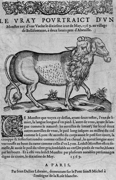 De ware zou een monster zijn geboren uit een koe op de tiende dag van mei door Unknown artist