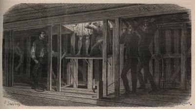 Theatertrucs - slikken - gravure van 1875 door Unknown artist