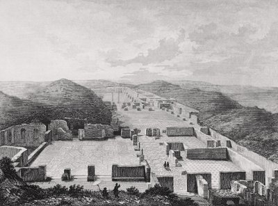 Thermale baden van Ostia Antica, Italië 19e eeuw door Unknown artist