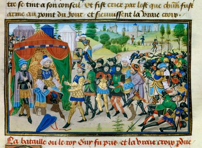 Derde Kruistocht: het verlies van het Ware Kruis tijdens de Slag bij Hattin op 4 juli 1187 door Unknown artist