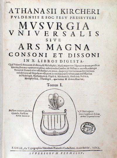 Titelpagina van Musurgia (1650) door Unknown artist