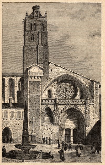 Toulouse Kathedraal - Kathedraal Saint-Etienne de Toulouse - gravure in 