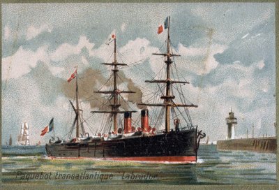 Trans-Atlantische lijnboot Labrador rond 1880 door Unknown artist