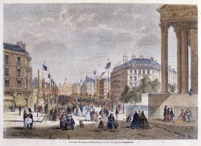 Transformaties van Parijs onder het Tweede Keizerrijk, Haussmann Parijs. Inhuldiging van Boulevard Malesherbes (Haussmann werken) door Unknown artist
