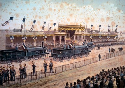 Transport: inhuldiging van de spoorlijn tussen Parijs en Straatsburg door Unknown artist