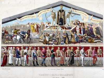 Triomf van de dood en macabere dans door Unknown artist