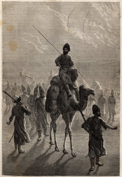 Turkse gevangenen naar Teheran gebracht om hun wrok te verhandelen of te ruilen tegen andere gevangenen door Unknown artist