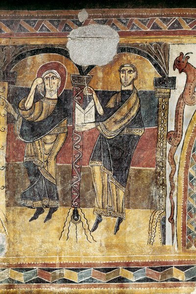 Twee heiligen (detail) door Unknown artist