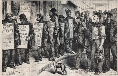 VS: protest namens de Liga tegen drankmisbruik 1875 door Unknown artist