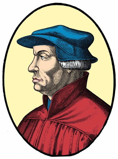 Ulrich of Huldrych Zwingli (1484-1531), Zwitserse religieuze hervormer door Unknown artist