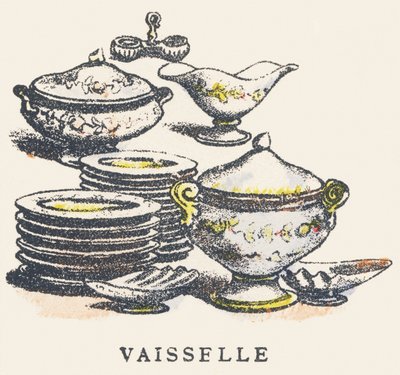 V: servies door Unknown artist