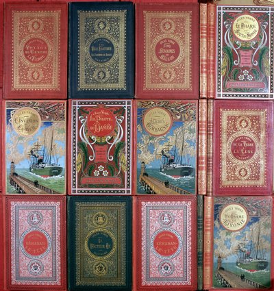 Verschillende omslagen van Jules Verne