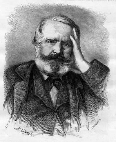 Victor Hugo (1802-1885), Franse schrijver, in 1866 door Unknown artist
