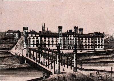 Wenen, Oostenrijk: uitzicht op het arsenaal van Prins Rudolf en de brug van de Augarten door Unknown artist