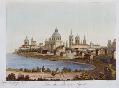 Uitzicht op Buenos Aires - in het oude en moderne kostuum 1819-1820 door Doctor Ferrario, ed. Milaan door Unknown artist