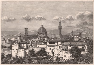 Uitzicht op Florence in de 19e eeuw door Unknown