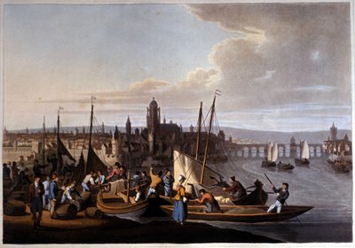 Uitzicht op Frankfurt am Main in Duitsland. 19e eeuw door Unknown artist