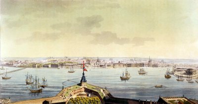 Uitzicht op Sint-Petersburg - in Het oude en moderne kostuum door J. Ferrario, ed. Milaan door Unknown artist