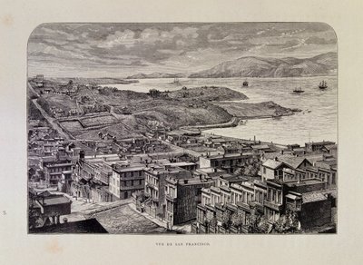 Aanzicht van San Francisco in de 19e eeuw door Unknown artist