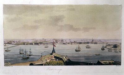 Zicht op Sint-Petersburg eind 18e eeuw - in 