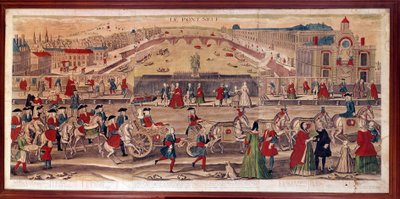 Uitzicht op de Pont-Neuf in Parijs door Unknown artist