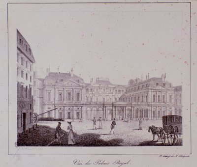 Uitzicht op het Koninklijk Paleis in Parijs door Unknown artist
